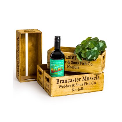 Antiqued Brancaster Mussels Wooden Box