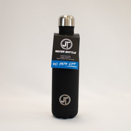 JT Fitness Black Stainless Steel 500ml Water Bottle