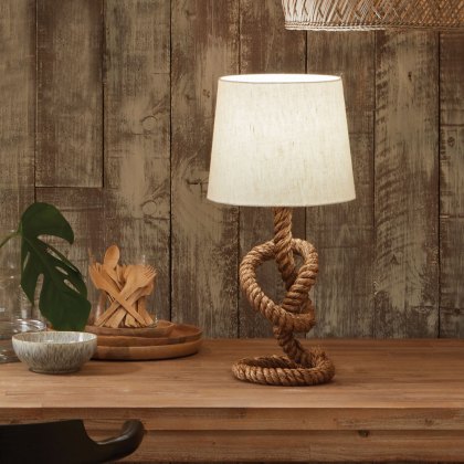 Pacific Martindale Rope Knot and Jute Table Lamp