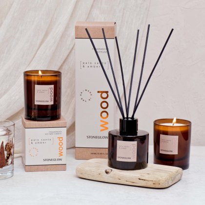 Stoneglow Wood Elements Palo Santo & Amber Reed Diffuser