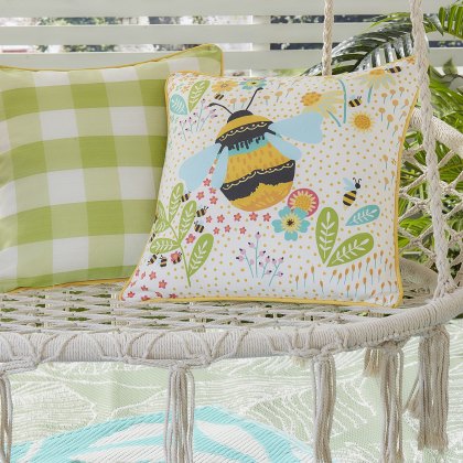 Fusion Buzzy Bee Outdoor Cushion Ochre