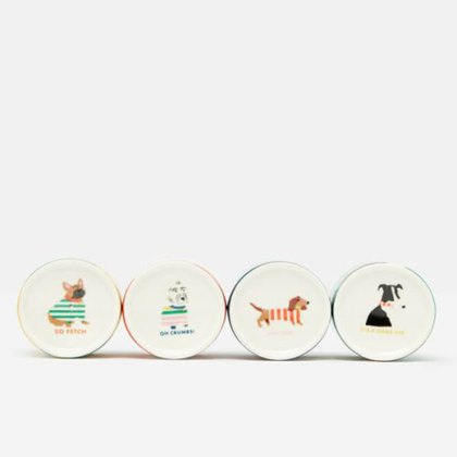 Joules Brightside Dog egg cups set of 4