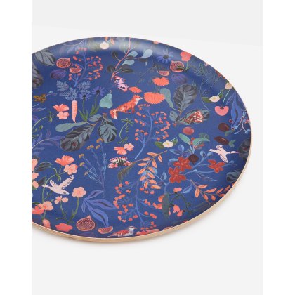 Joules Country Cottage willow wood round large tray
