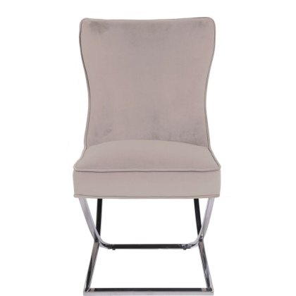 Taupe Velvet Dining Chair