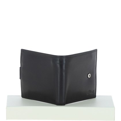Fonz Leather Mens Classic 3 Card and ID Billfold Wallet Black