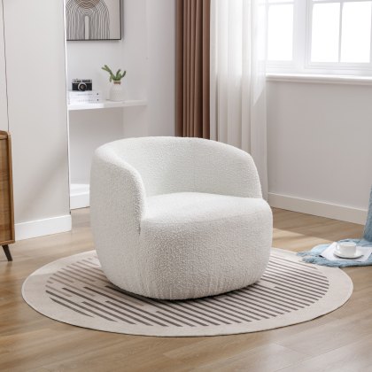 Alma Ivory Swivel Chair