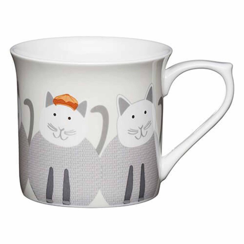 KitchenCraft Kitchencraft Cats Fluted Mug