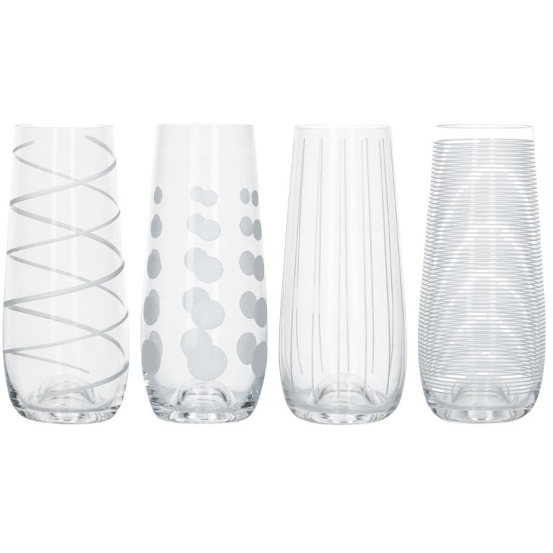 Mikasa Cheers Set of 4 Stemless Flute