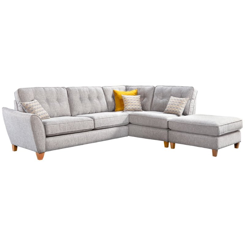Ashton Large Corner Sofa with Chaise Footstool