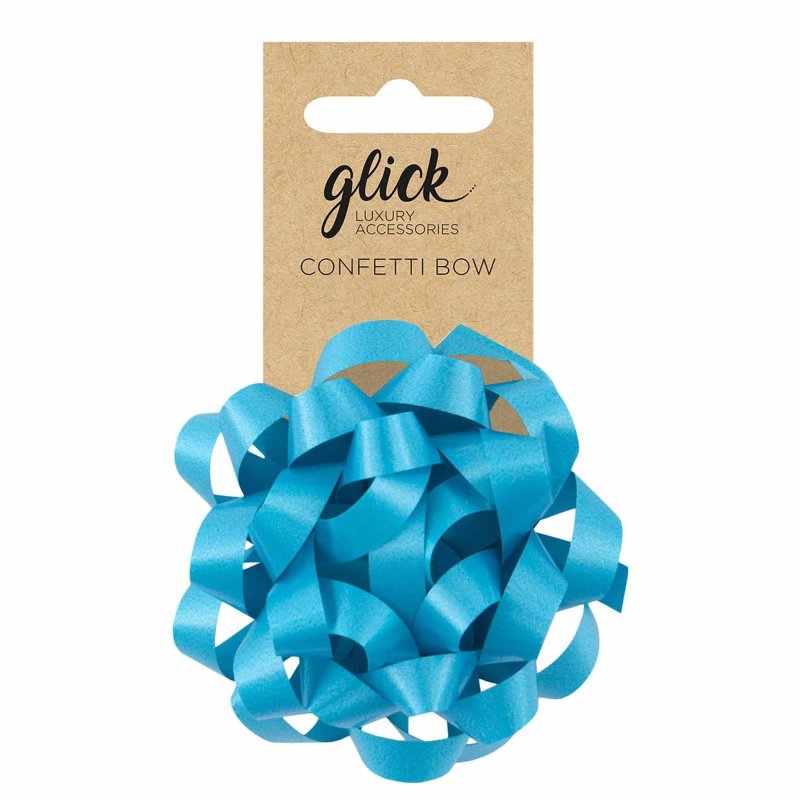 Glick Aqua Confetti Bow