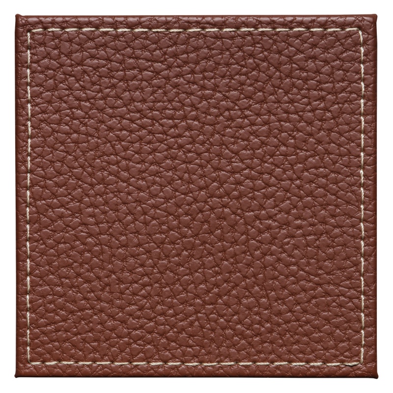 Denby Denby Brown Set of 4 Faux Leather Coasters
