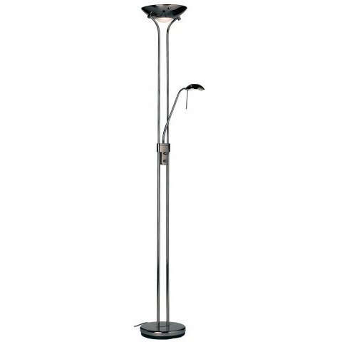 Rome Mother and Child Black Chrome Floor Lamp