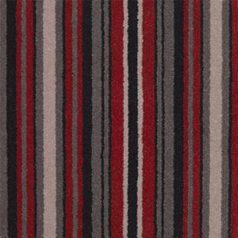 Adam Castlemead Velvet Stripe In Crimson-Tide Carpet
