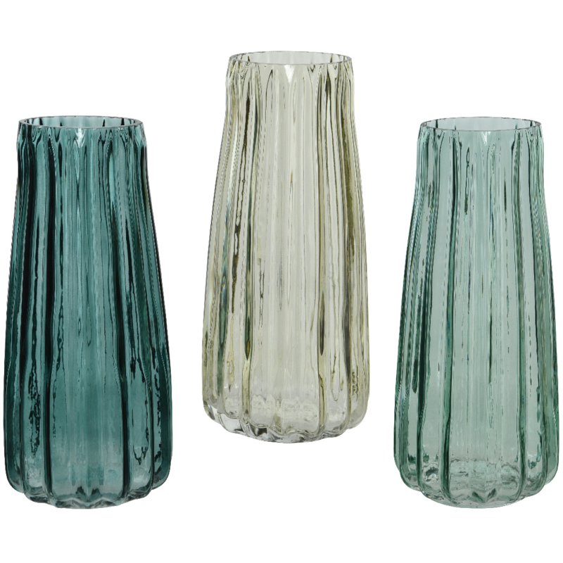 Kaemingk Assorted Colours Glass Green Vase