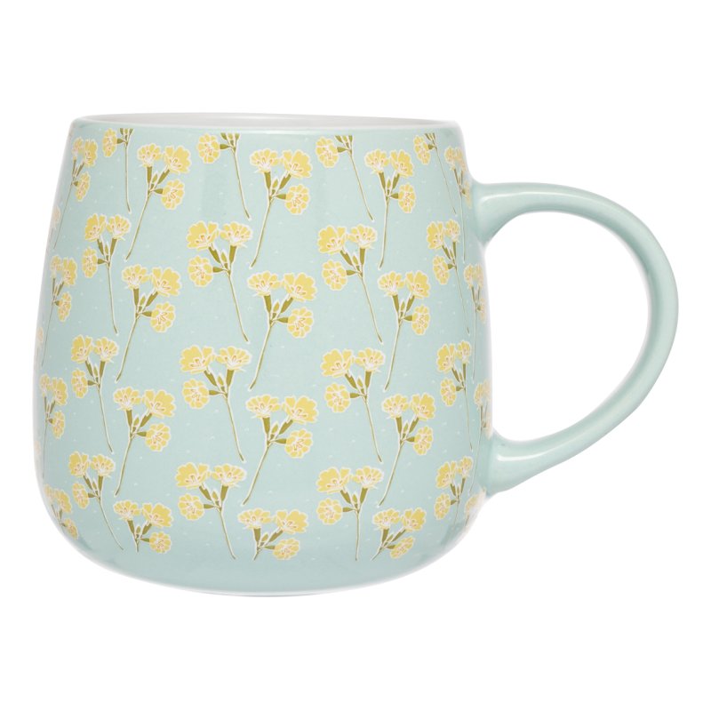 Siip the cottage Duck Egg with yellow Flowers floral mug