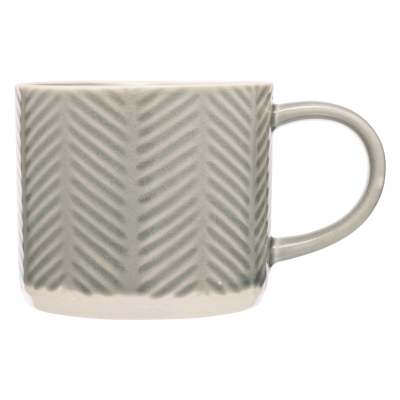 Siip embossed chevron mug grey