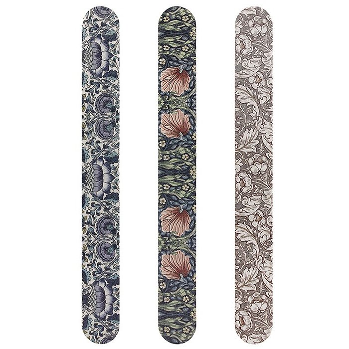 William Morris Nail File - three different nail files on a white background