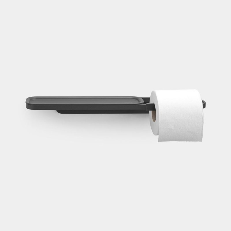 Brabantia Mindset Toilet Roll Holder with Shelf Grey