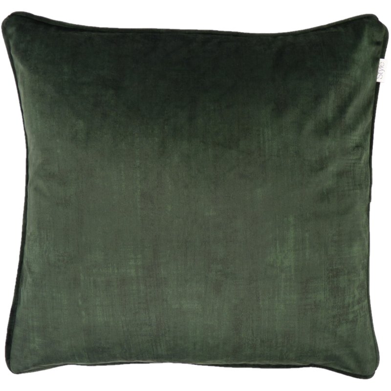 Heritage Bottle Green Cushion front view on a white background