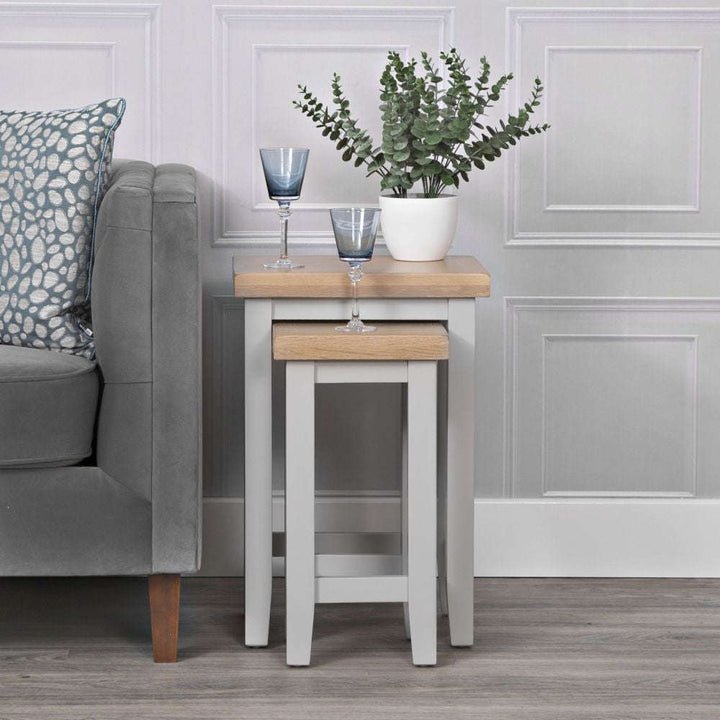 Derwent Grey Nest of 2 Tables lifestyle image of the table