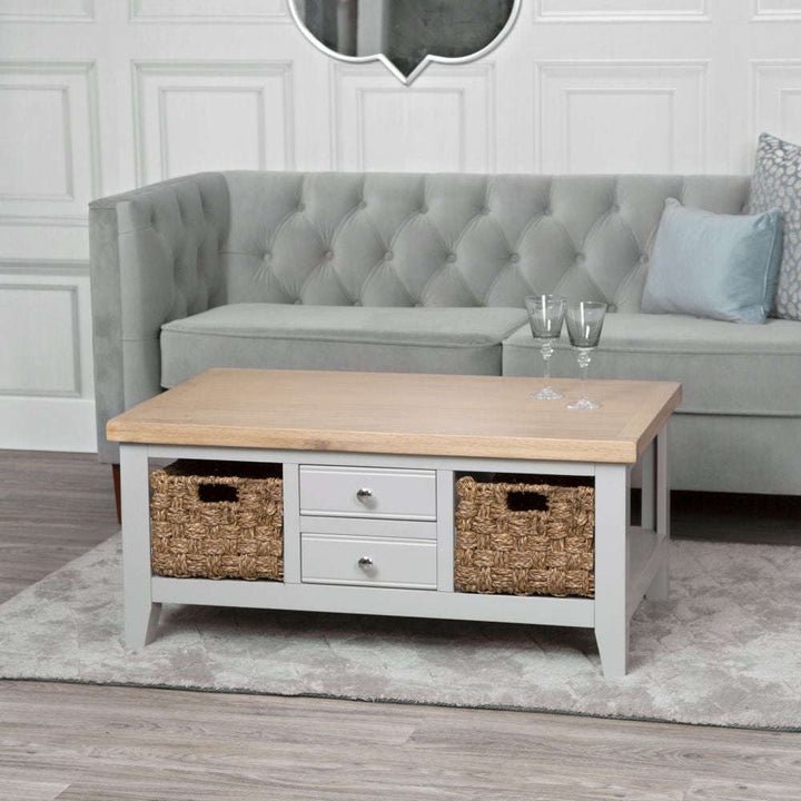 Derwent Grey Coffee Table lifestyle image of the coffee table