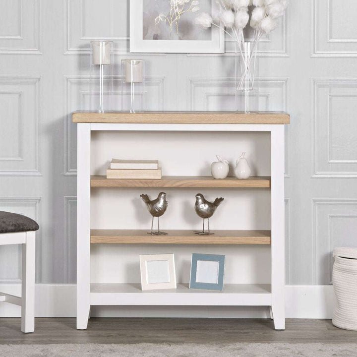 Derwent White Small Wide Bookcase lifestyle image of the bookcase
