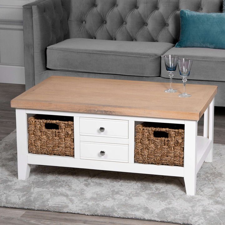 Derwent White Coffee Table lifestyle image of the coffee table