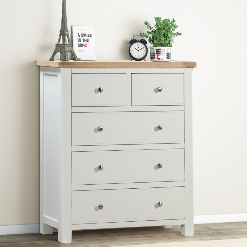 Silverdale Painted 2 Over 3 Chest of Drawers