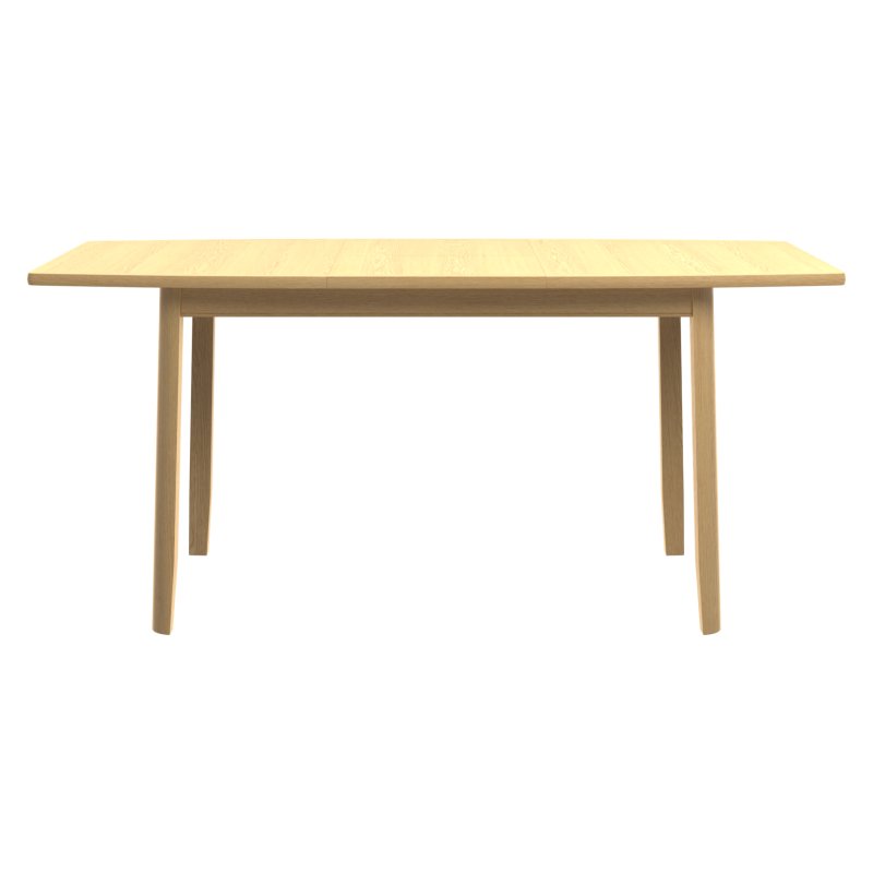 Warwick Oak Small Rectangle Dining Table on Legs front view of the table on a white background
