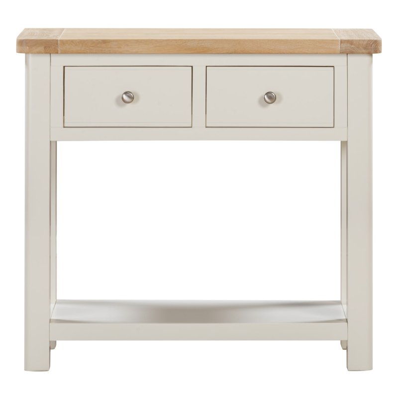 Silverdale Painted Console Table with 2 Drawers front on a white background