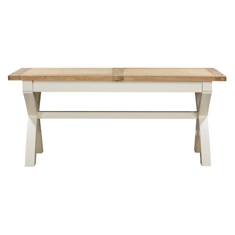 Silverdale Painted Cross Leg Extendable Table front on a white background