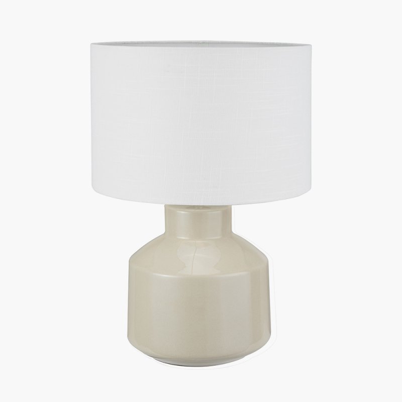 Nora Cream Crackle Effect Table Lamp image of the lamp on a white background