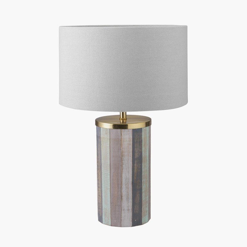 Kerala Distressed Sage Wood Tall Table Lamp image of the lamp on a white background