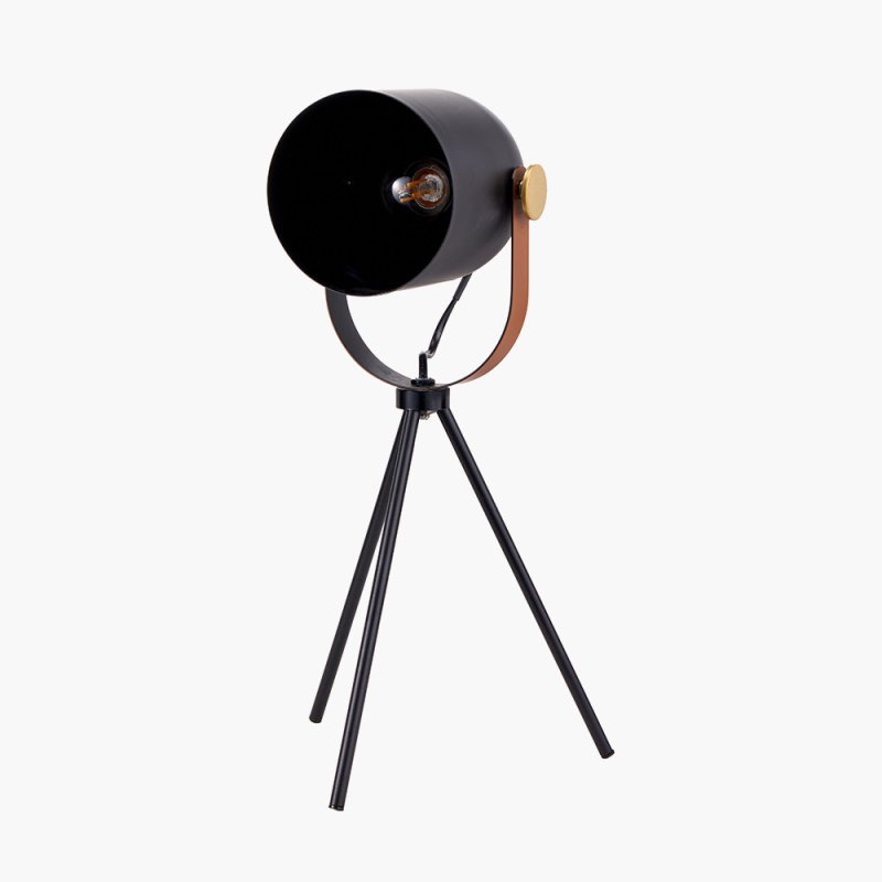 Auden Black Metal Tripod Table Lamp image of the lamp on a white background