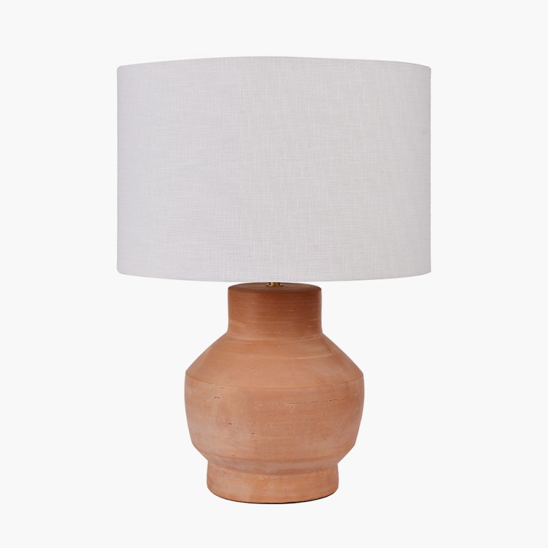 Inna Natural Urn Terracotta Table Lamp image of the lamp on a white background