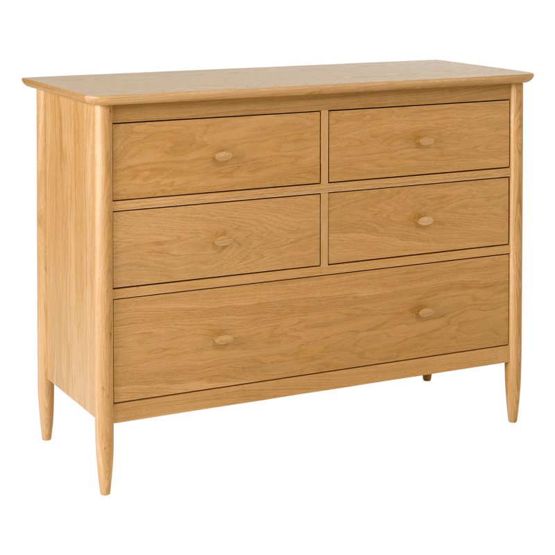 Ercol Teramo 5 Drawer Wide Chest Of Drawers