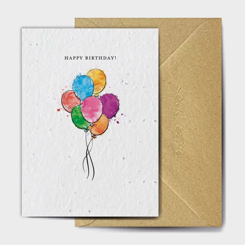 The Seed Card Company Big Bang Theory Birthday Card image of the card and envelope on a white background