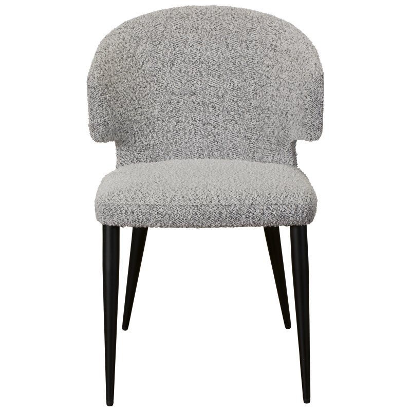 Belle Grey Boucle Chair Pair image of the chair on a white background