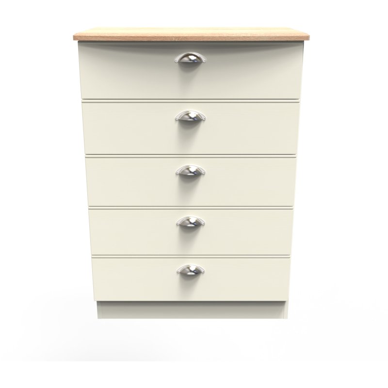 Elizabeth 5 Drawer Chest front on image of the chest on a white background
