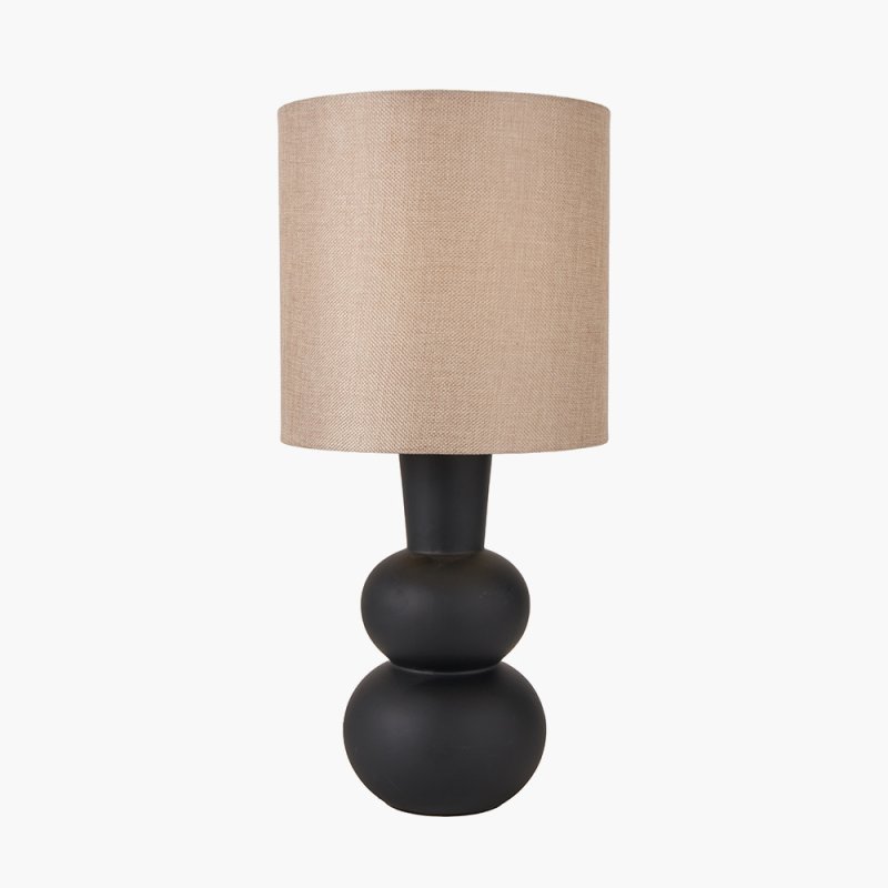 Pacific Aaliyah Black Curved Bottle Table Lamp