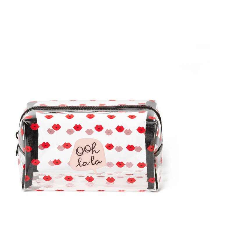 Legami Lips Makeup Bag front on image of the makeup bag on a white background