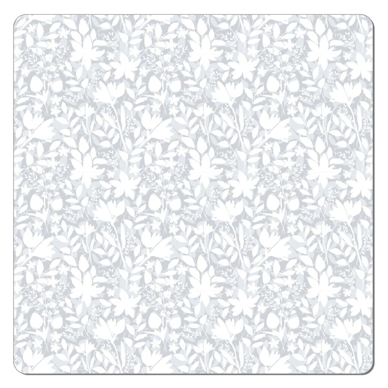 Denby Grey Floral Set Of 6 Placemats image of the placemat on a white background