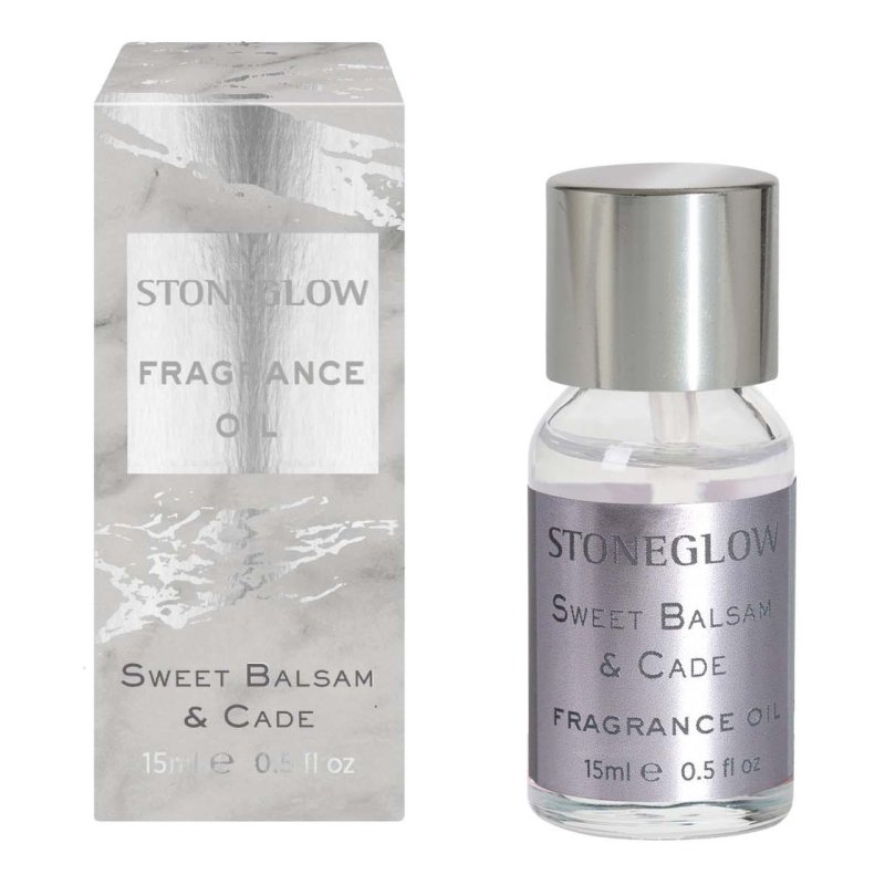 Stoneglow Luna Sweet Balsa & Cade 15ml Fragrance Oil image of the oil with packaging on a white background