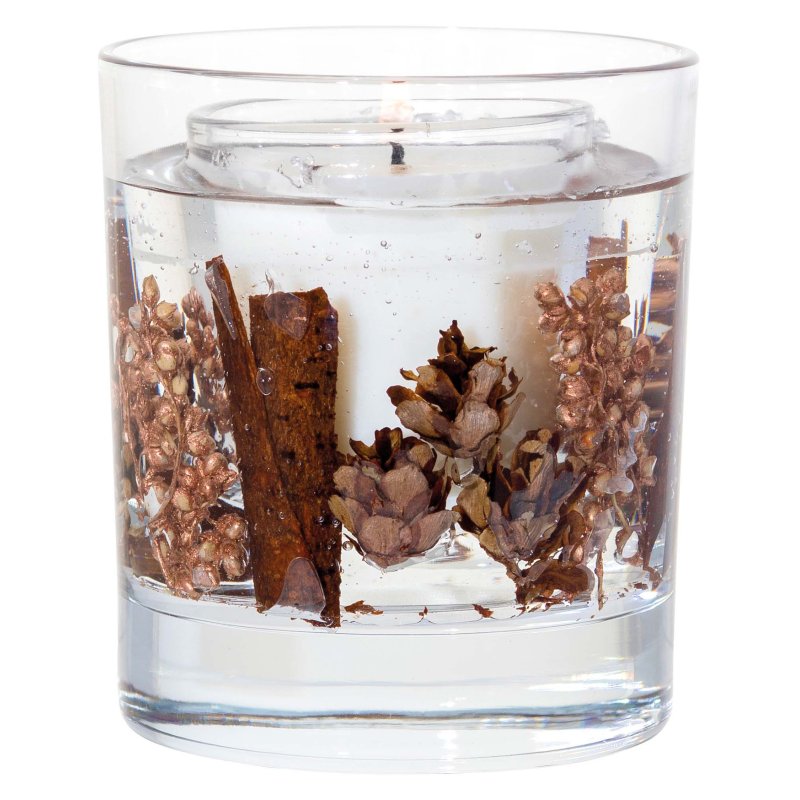 Stoneglow Wood Elements Palo Santo & Amber Botanical Wax Tumbler image of the candle on a white background