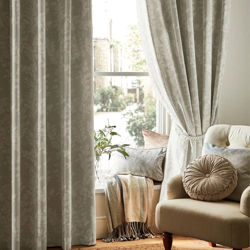 Laura Ashley Waxham Grey Curtains