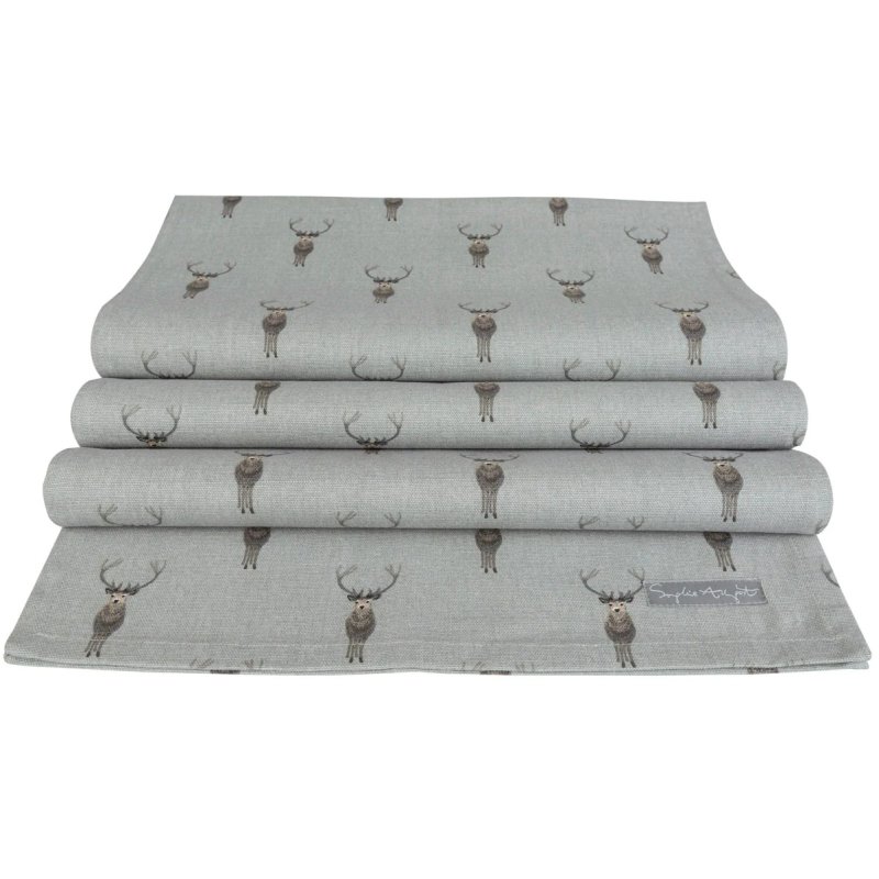 Sophie Allport Highland Stag Table Runner image of the table runner on a white background