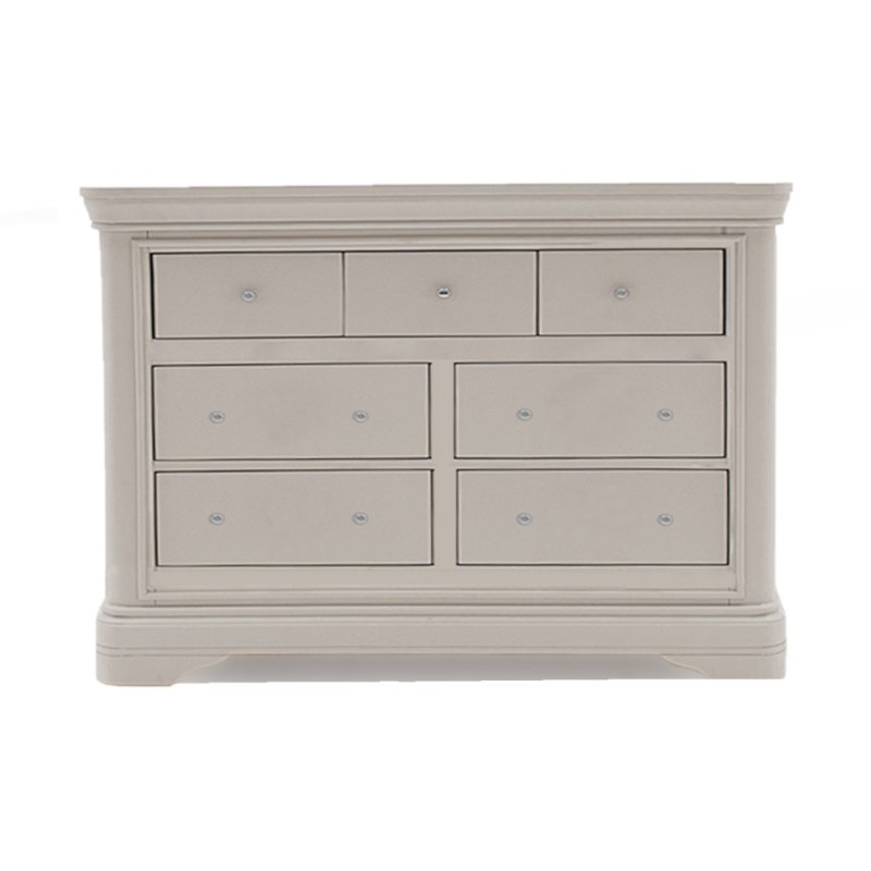 Mabel Taupe 7 Drawer Chest image of the chest of drawers on a white background