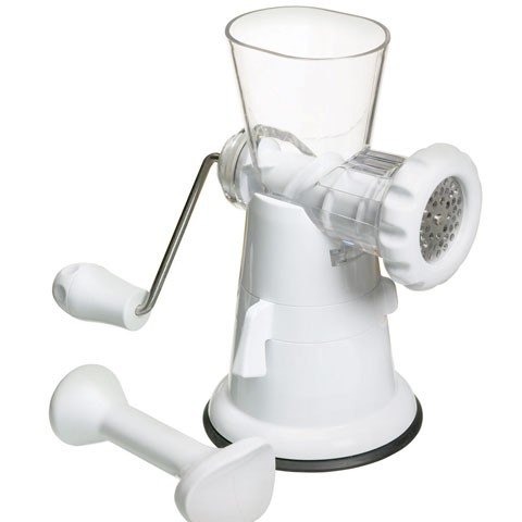 Kitchencraft White Plastic Mincer With Suction Clamp