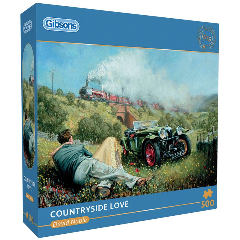 Gibsons Countryside Love 500 Piece Puzzle image of the puzzle box on a white background