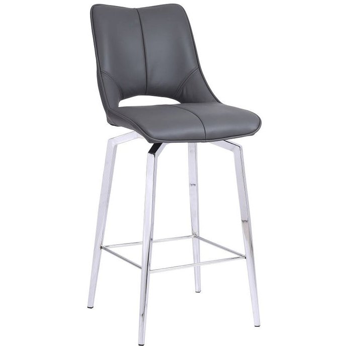 Dark Grey Bar Stool angled image of the stool on a white background